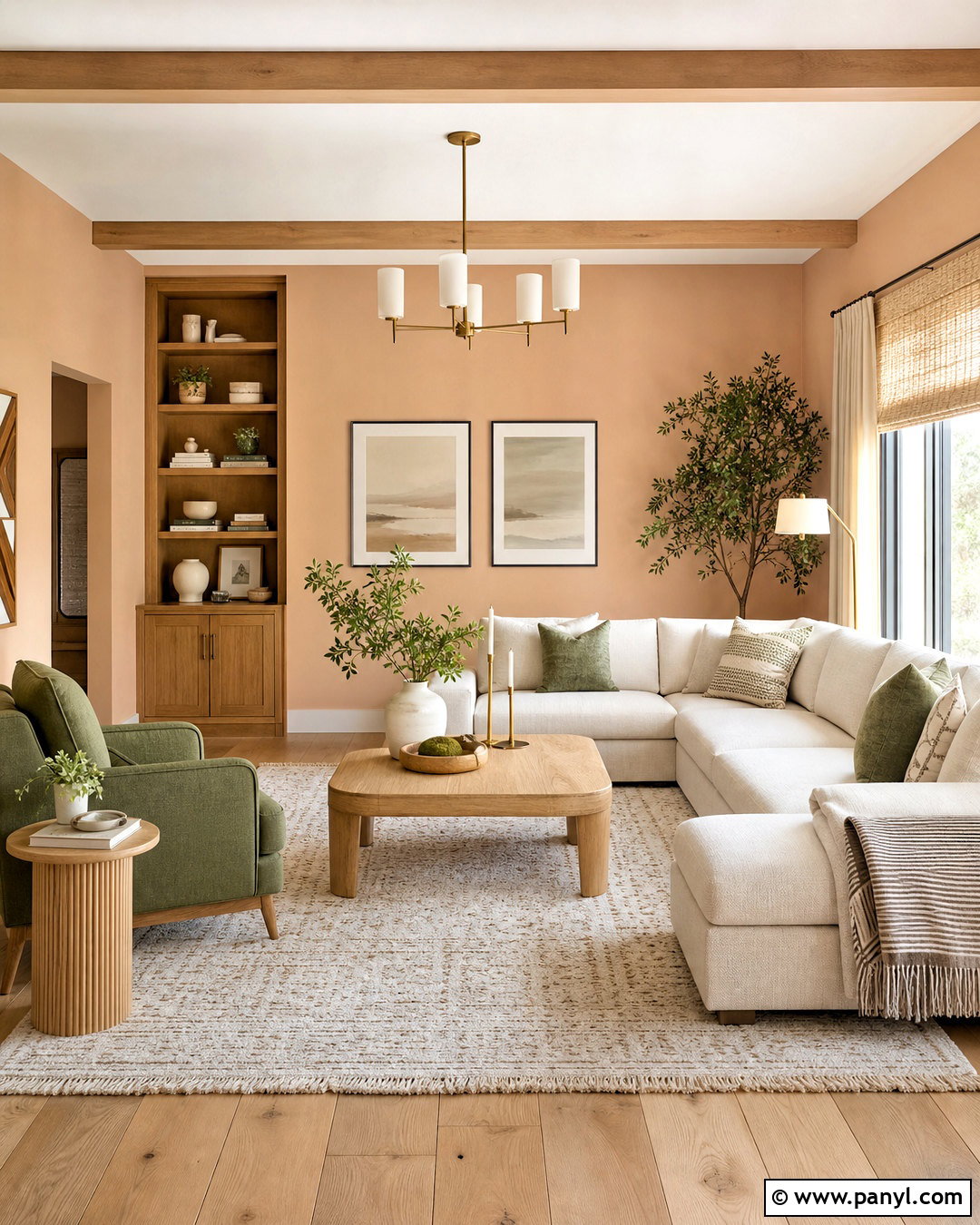 Soft Peach Living Room - 20 warm paint colors for living room ideas