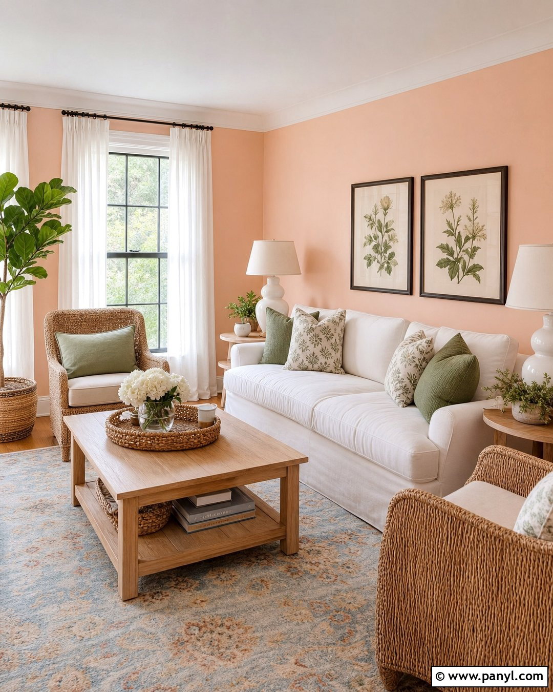 Soft Peach Living Room Walls - 45 wall colors for living room ideas