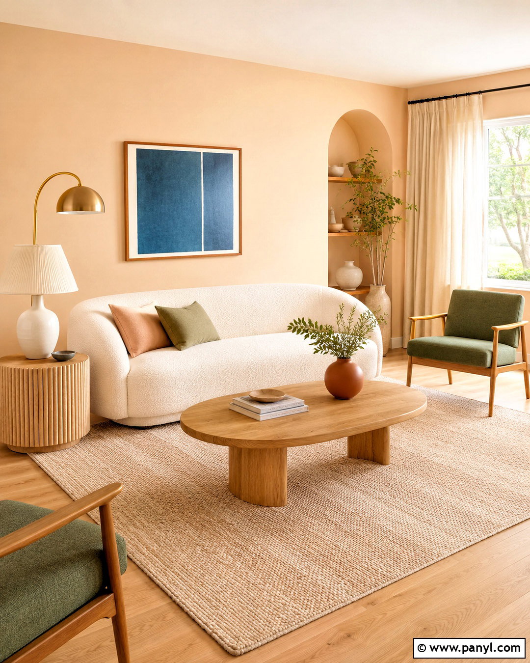 Soft Peach Living Room - 20 paints for home living rooms