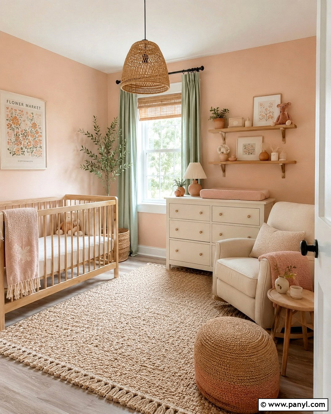 Soft Peach Nursery Walls - 20 Baby Nursery Wall Colors
