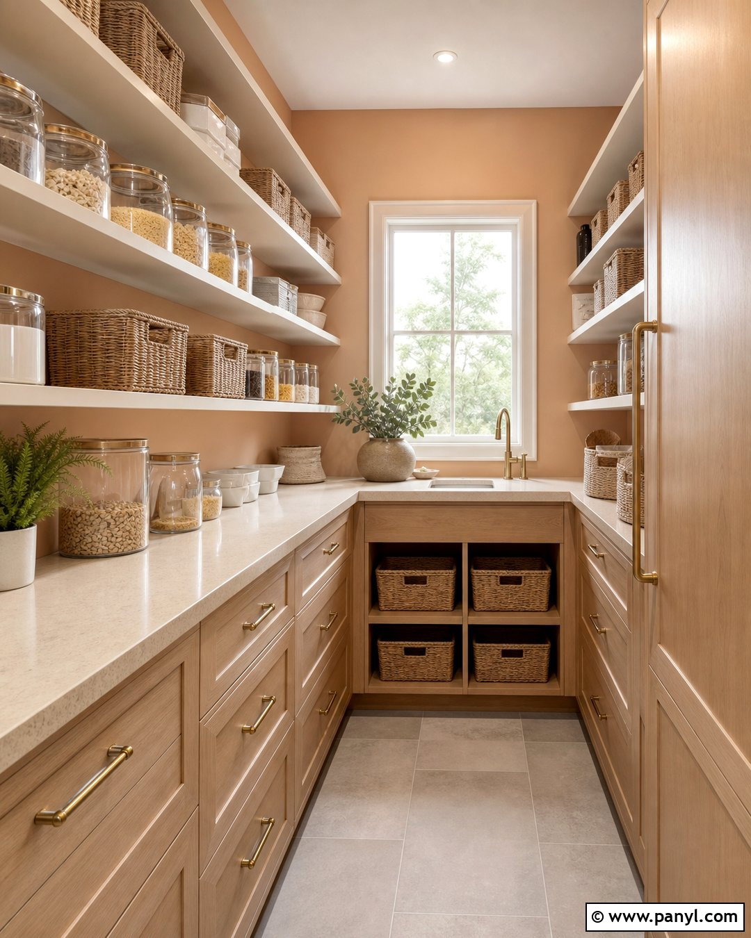 Soft Peach Pantry Walls - 25 Pantry Wall Colors