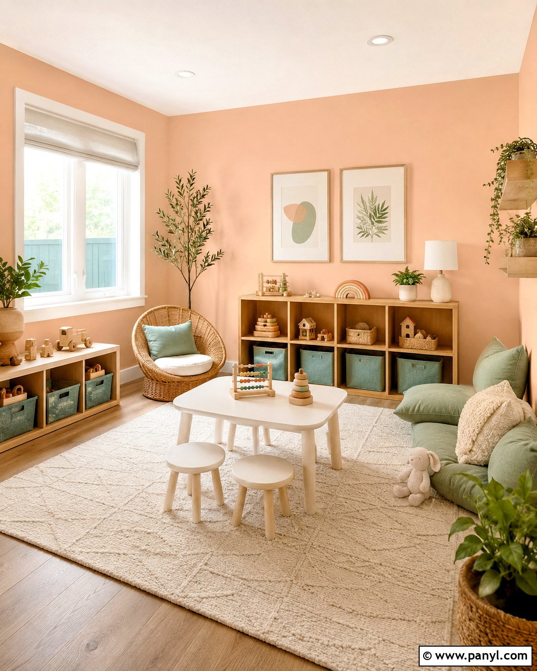 Soft Peach Playroom Paint - 20 playroom paint colors