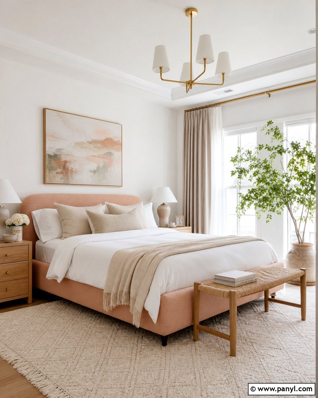Soft Peach With White Walls - 20 Shades For White Walls