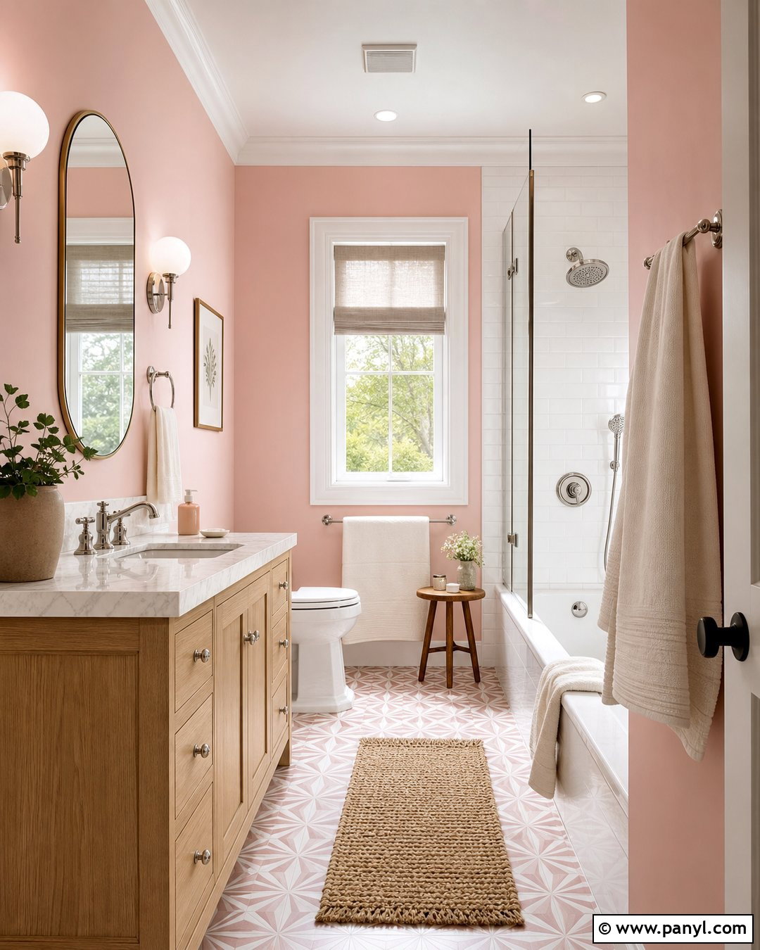 Soft Pink Bathroom Walls - 50 Pink Wall Ideas