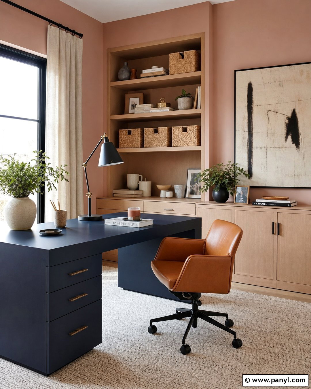 Soft Pink Home Office Walls - 25 Soft Pink Wall Paint Ideas