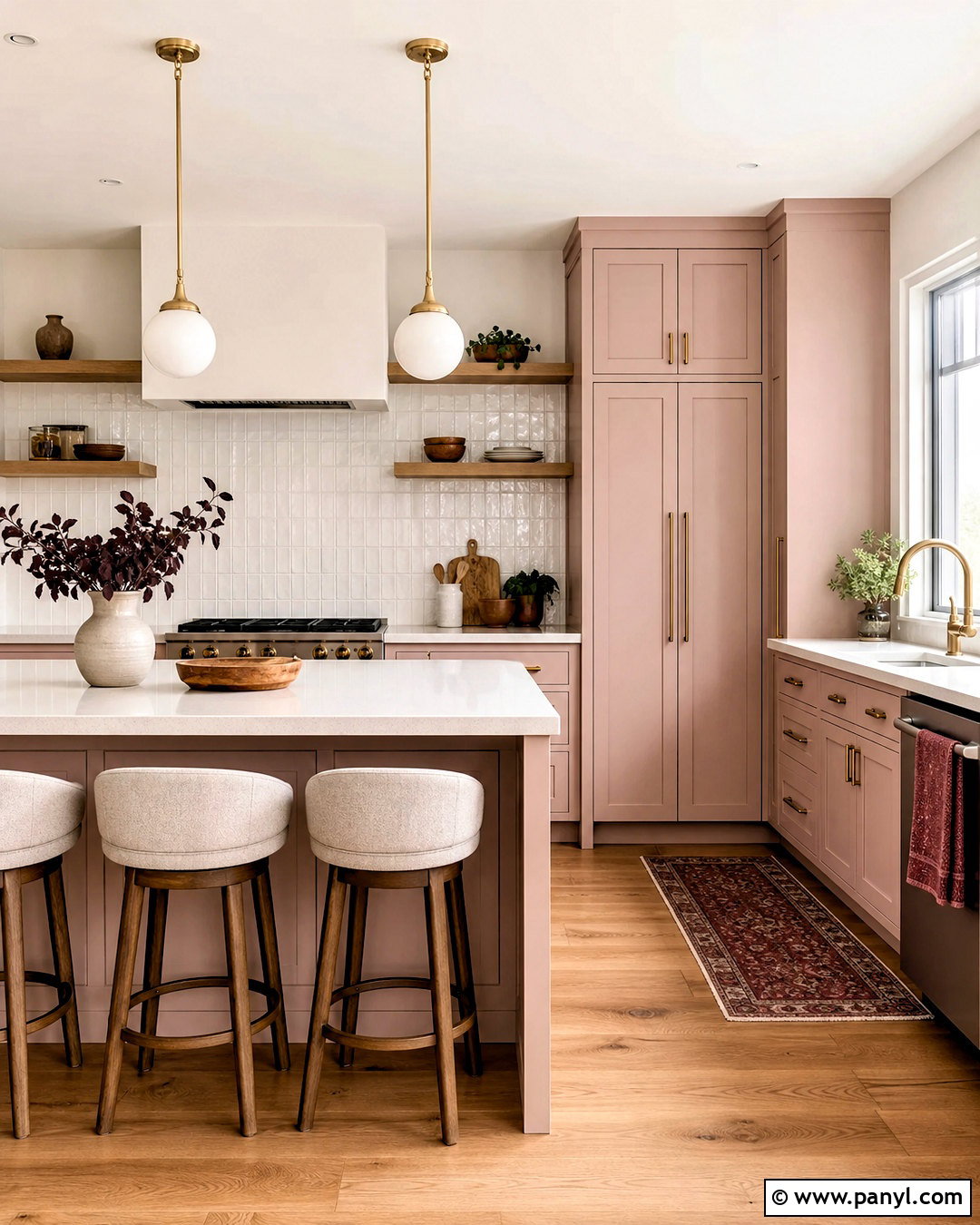 Soft Pink Kitchen Color Scheme - 20 kitchen room colour ideas