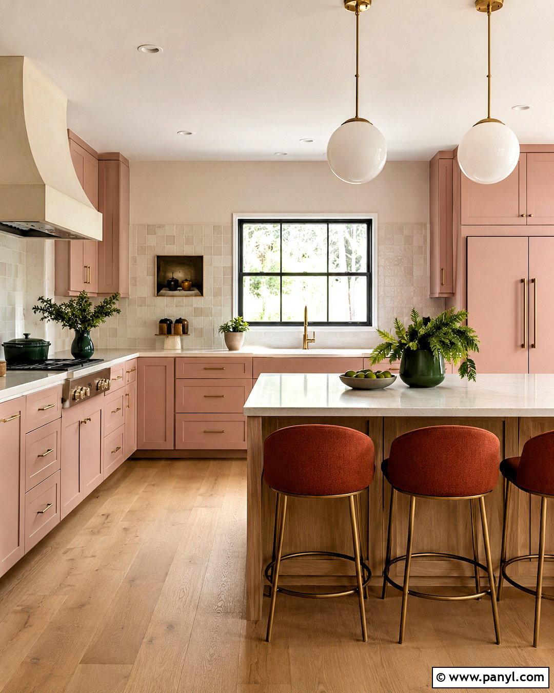 Soft Pink Kitchen - 20 kitchen color themes