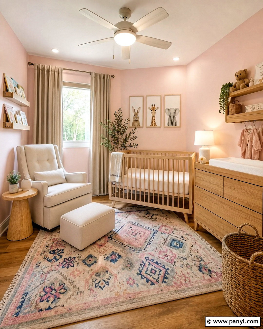 Soft Pink Nursery - 20 pink colour room ideas