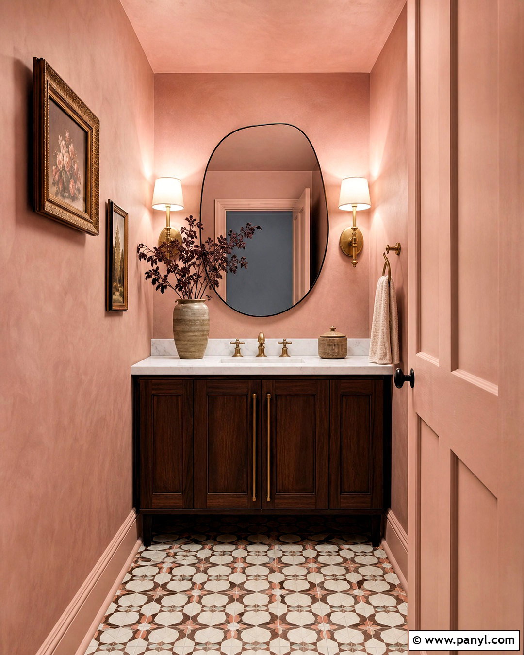 Soft Pink Powder Room - 20 soft pink bathroom ideas