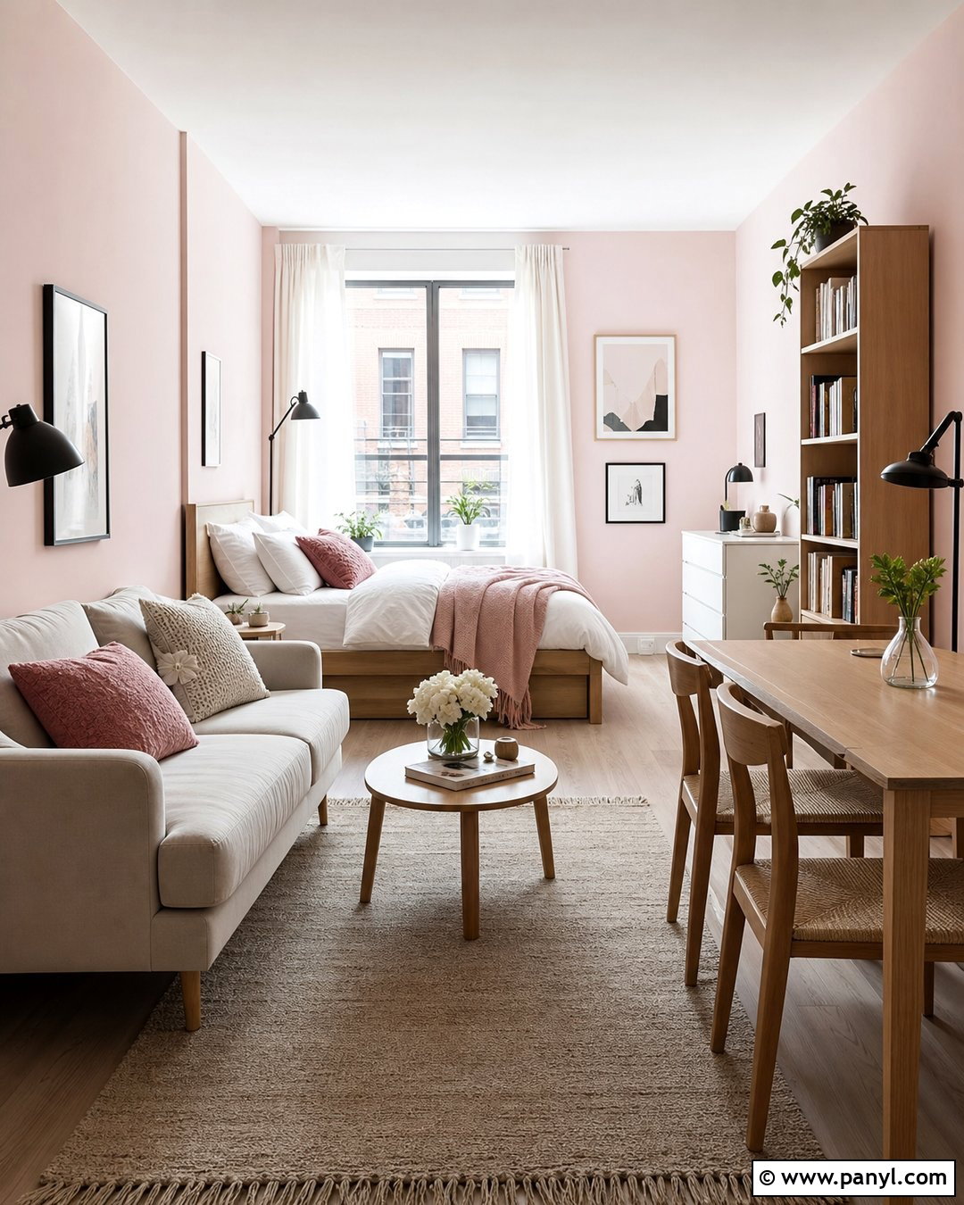 Soft Pink Studio Apartment Walls - 25 Soft Pink Wall Paint Ideas