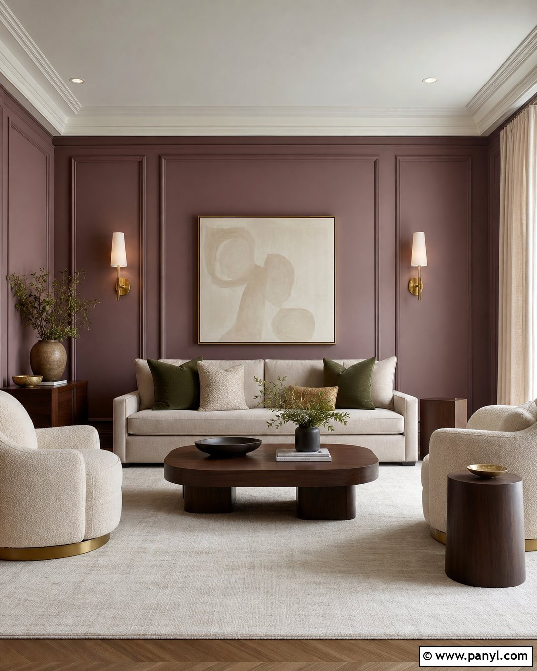 Soft Plum Living Room Walls - 35 Best Wall Colors For Living Room Ideas