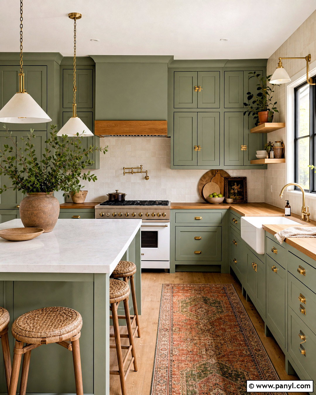 Soft Sage Cottage Kitchen - 20 soft sage sherwin williams ideas