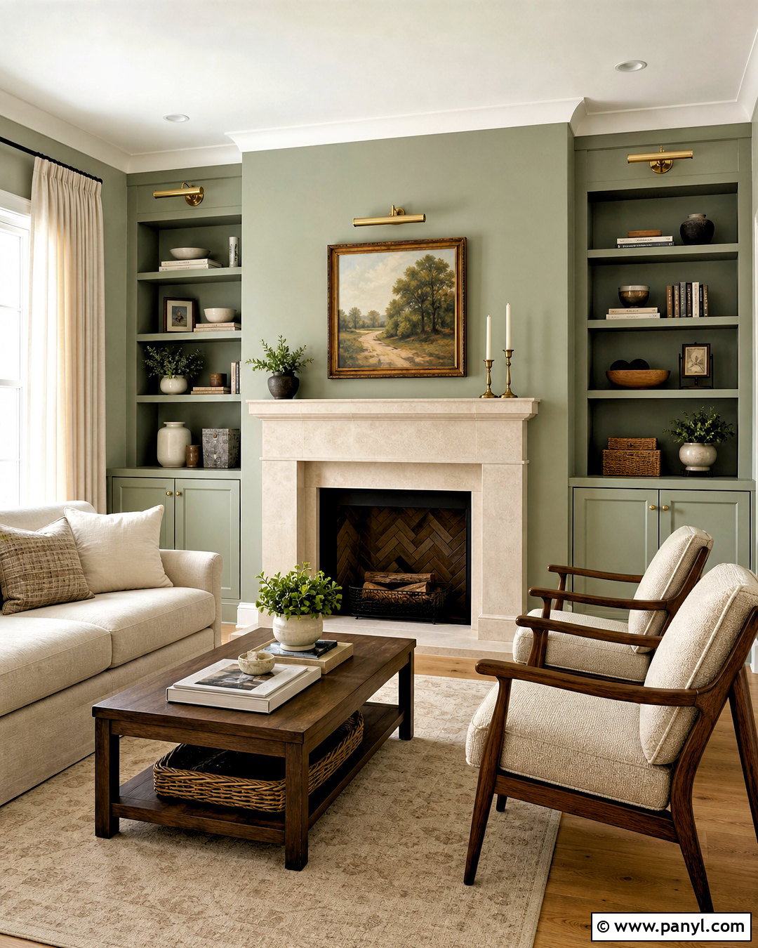 Soft Sage Fireplace Wall - 20 soft sage sherwin williams ideas