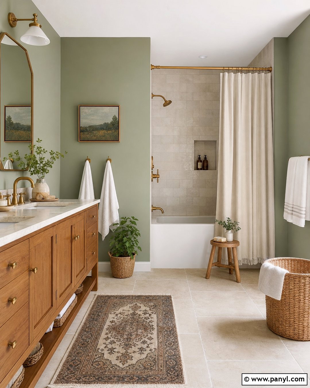 Soft Sage Green Bathroom Walls - 20 Light Colors For Bathroom Walls