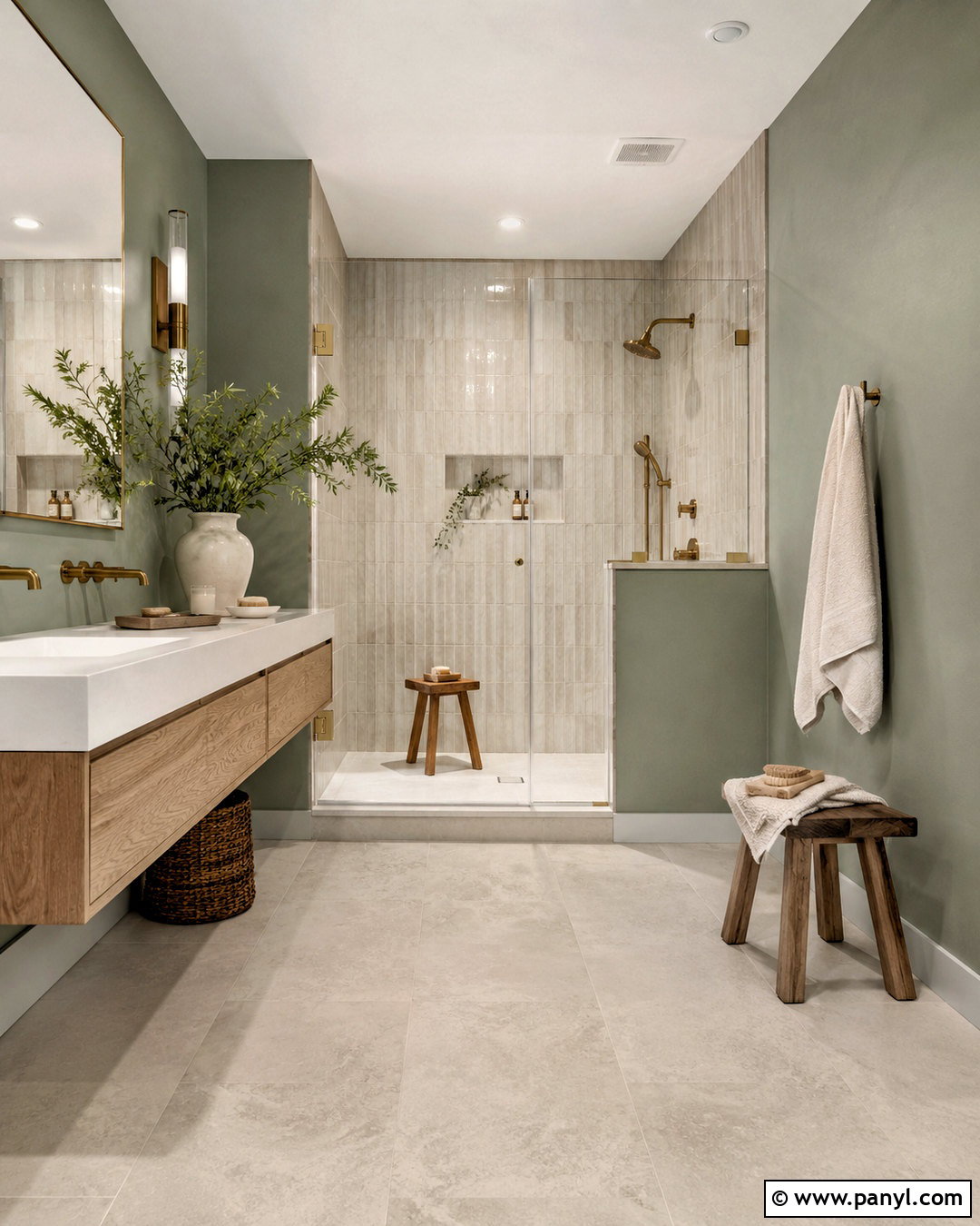 Soft Sage Green Bathroom Walls - 20 paint colors for bathroom walls