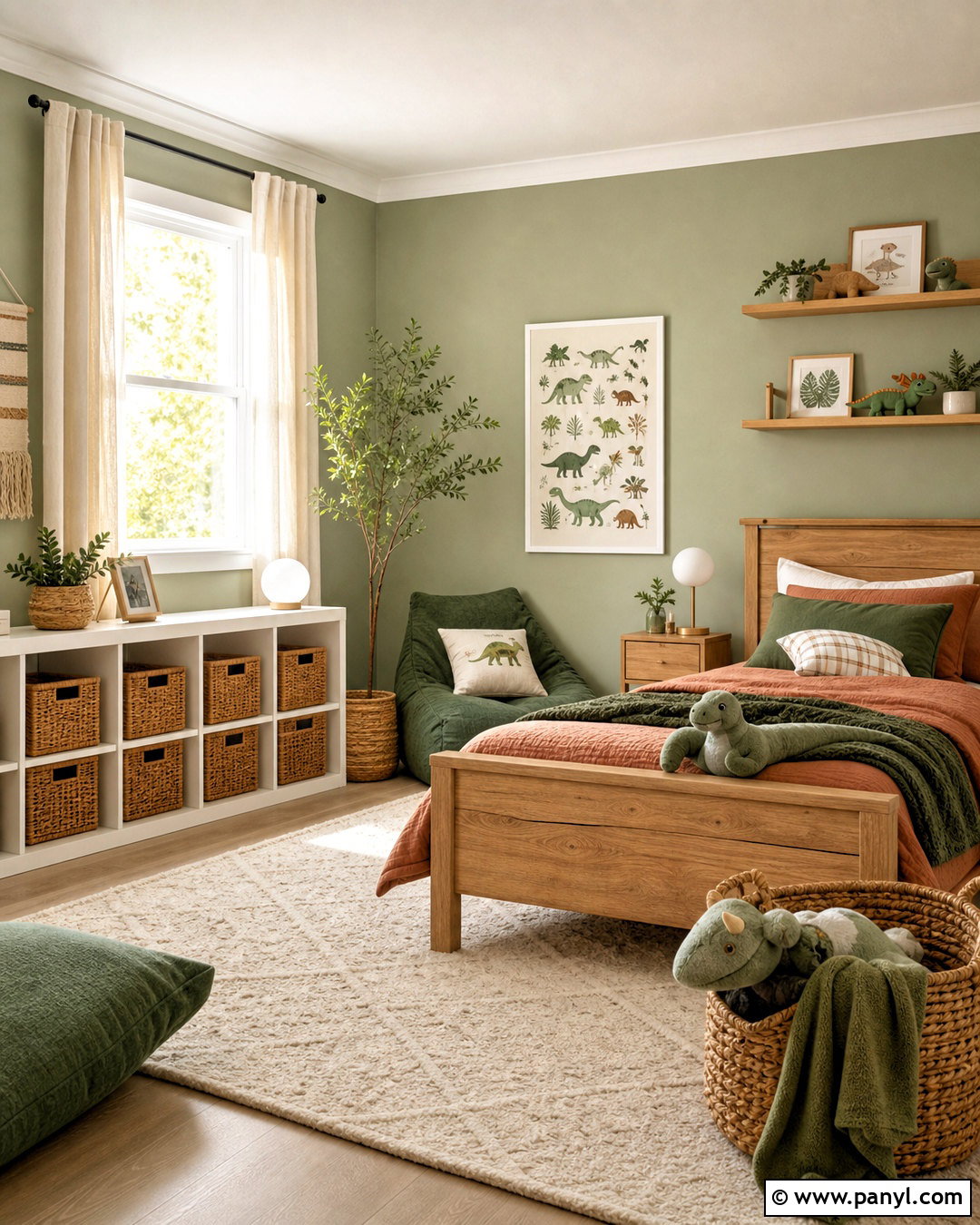 Soft Sage Green Kids Room - 20 kids room wall color ideas