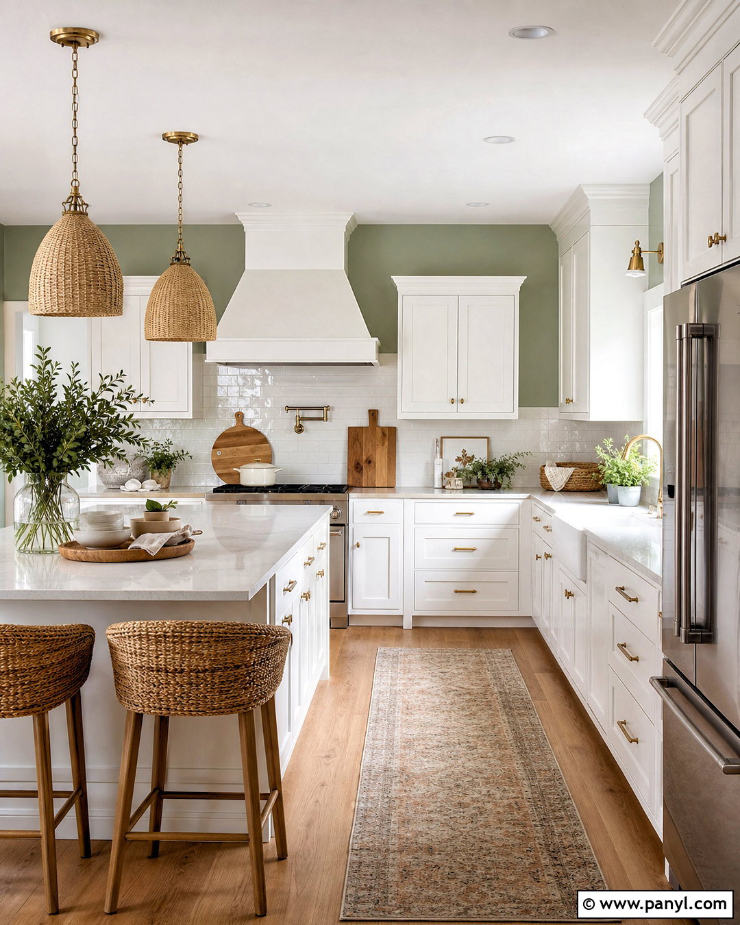 Soft Sage Green Kitchen Paint - 20 kitchen paint colors with white cabinets