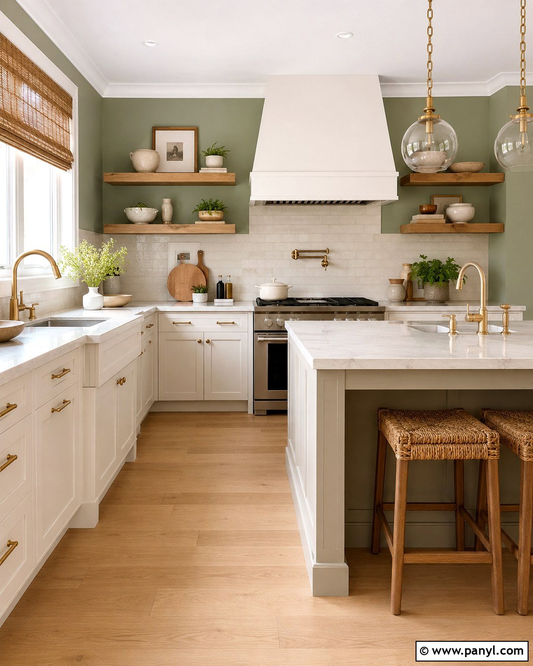 Soft Sage Green Kitchen Walls - 20 Best Green Color For Kitchen Walls