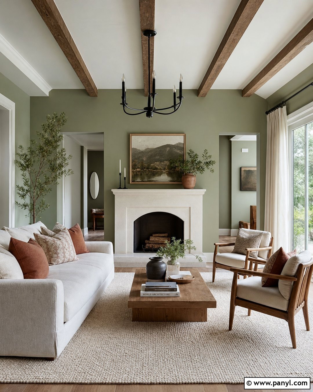 Soft Sage Green Living Room Walls - 30 green wall colors