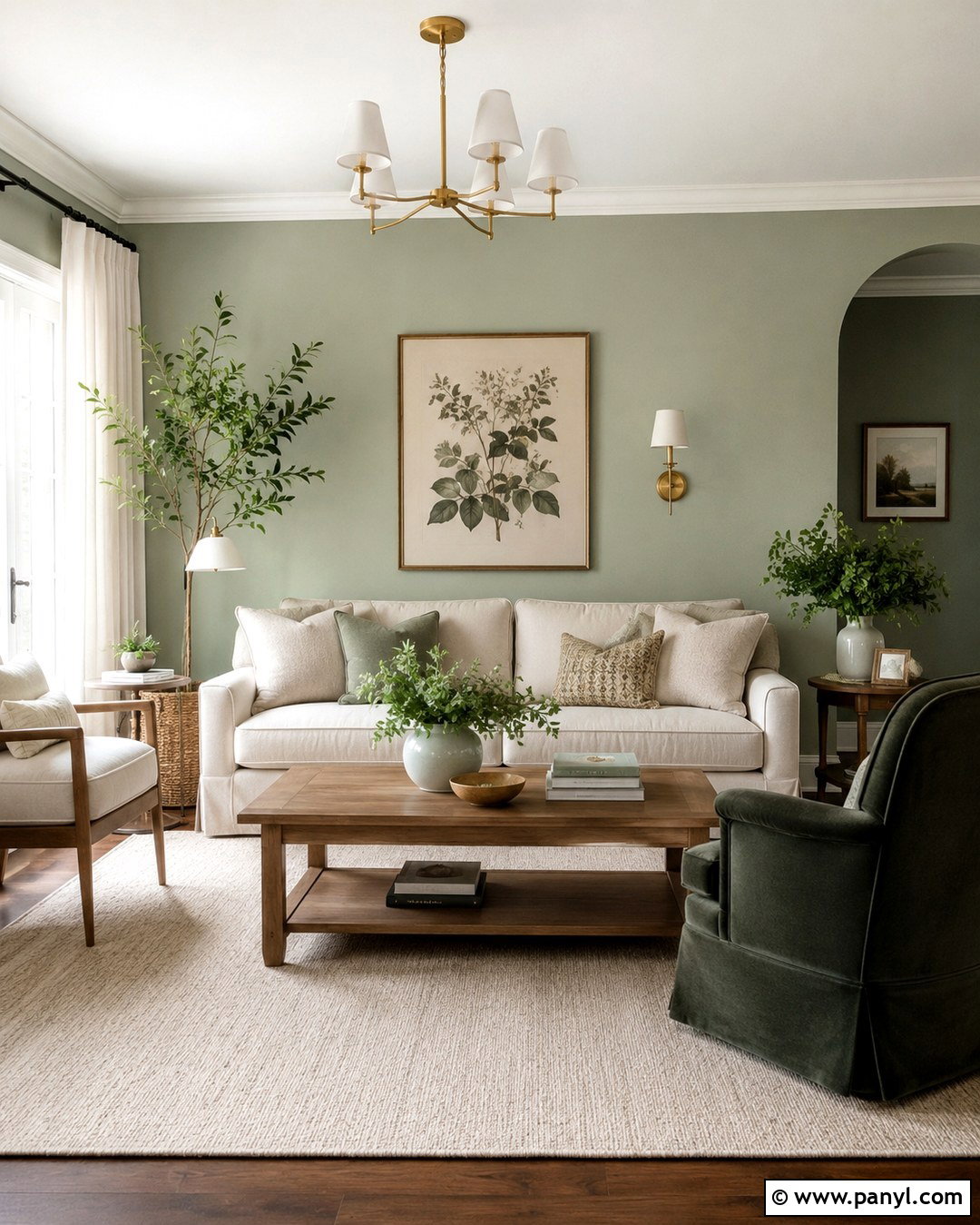 Soft Sage Green Living Room - 20 Soft Green Wall Color Ideas