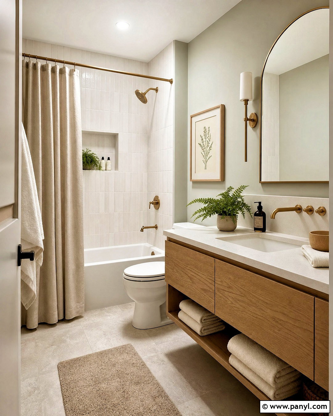 Soft Sage Small Bathroom - 20 small bathroom colours