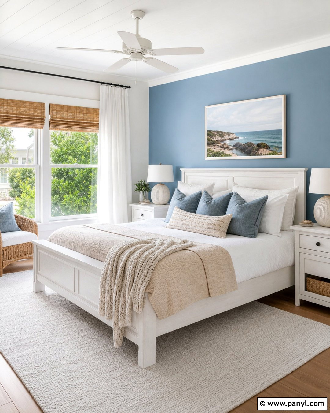 Soft Sky Blue Accent Wall - 20 Accent Wall Color For White Room Ideas