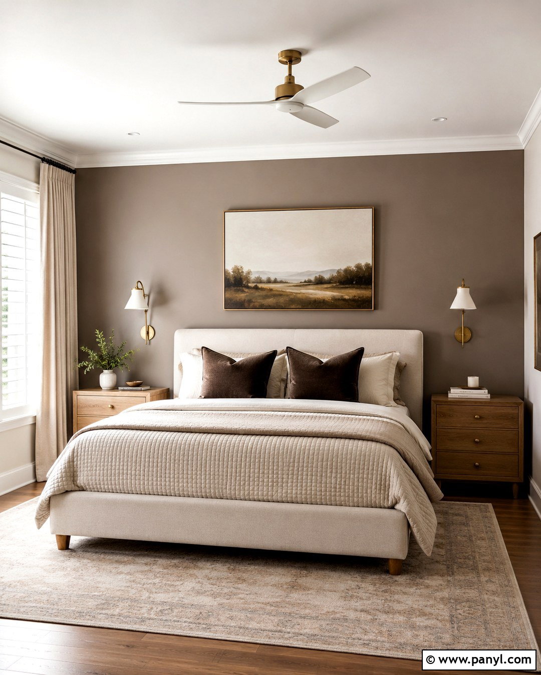 Soft Taupe Bedroom Accent Wall - 20 Neutral Color Accent Wall Ideas