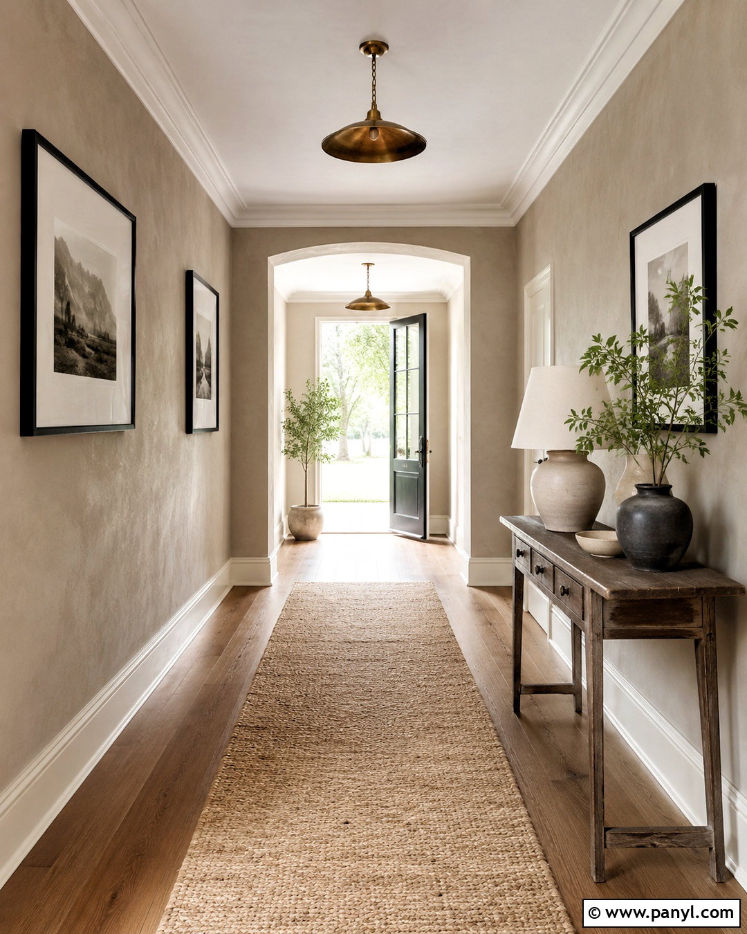 Soft Taupe Lime Plaster Hallway - 20 lime plaster walls