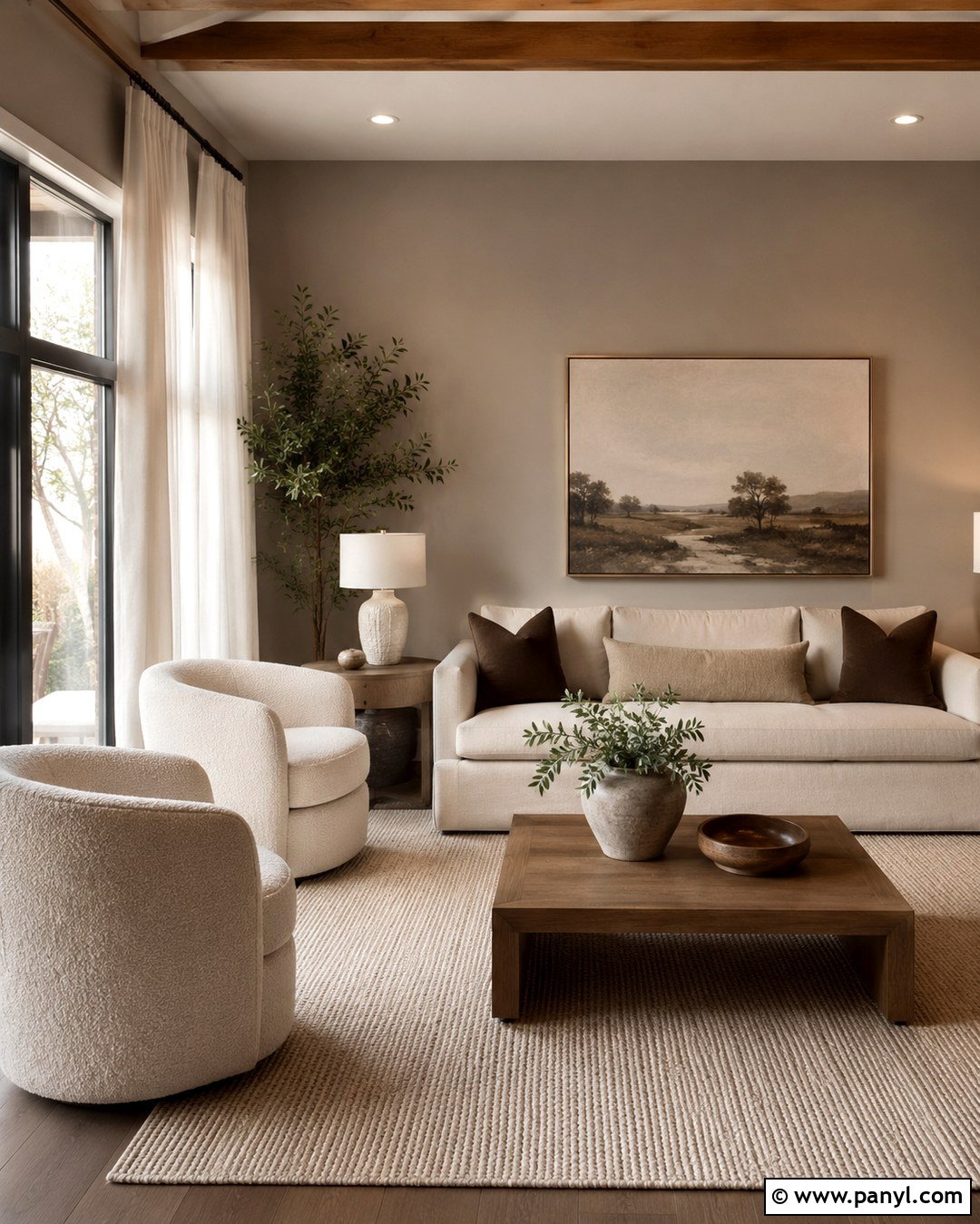 Soft Taupe Living Room With Cream Furniture - 20 Soft Taupe Wall Color Ideas
