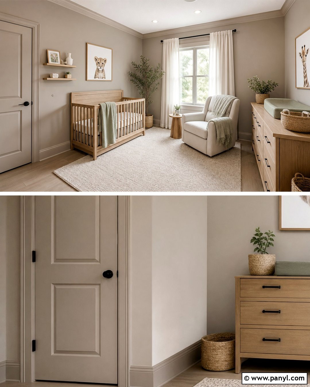 Soft Taupe Nursery Walls And Trim - 25 Same Color Trim And Walls