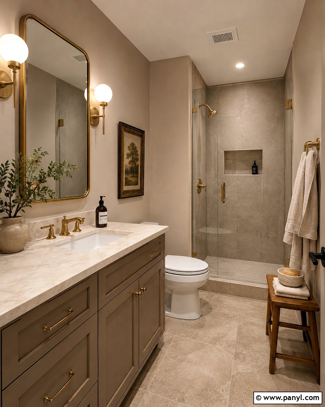 Soft Taupe Small Bathroom - 20 paint colors for small bathrooms