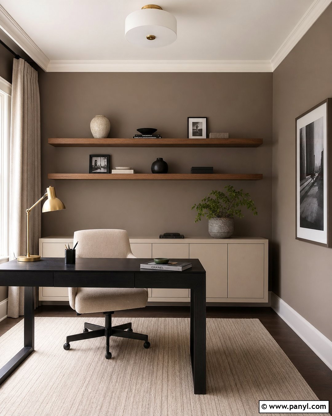 Soft Taupe Study Room - 20 Best Wall Color For Study Room Ideas