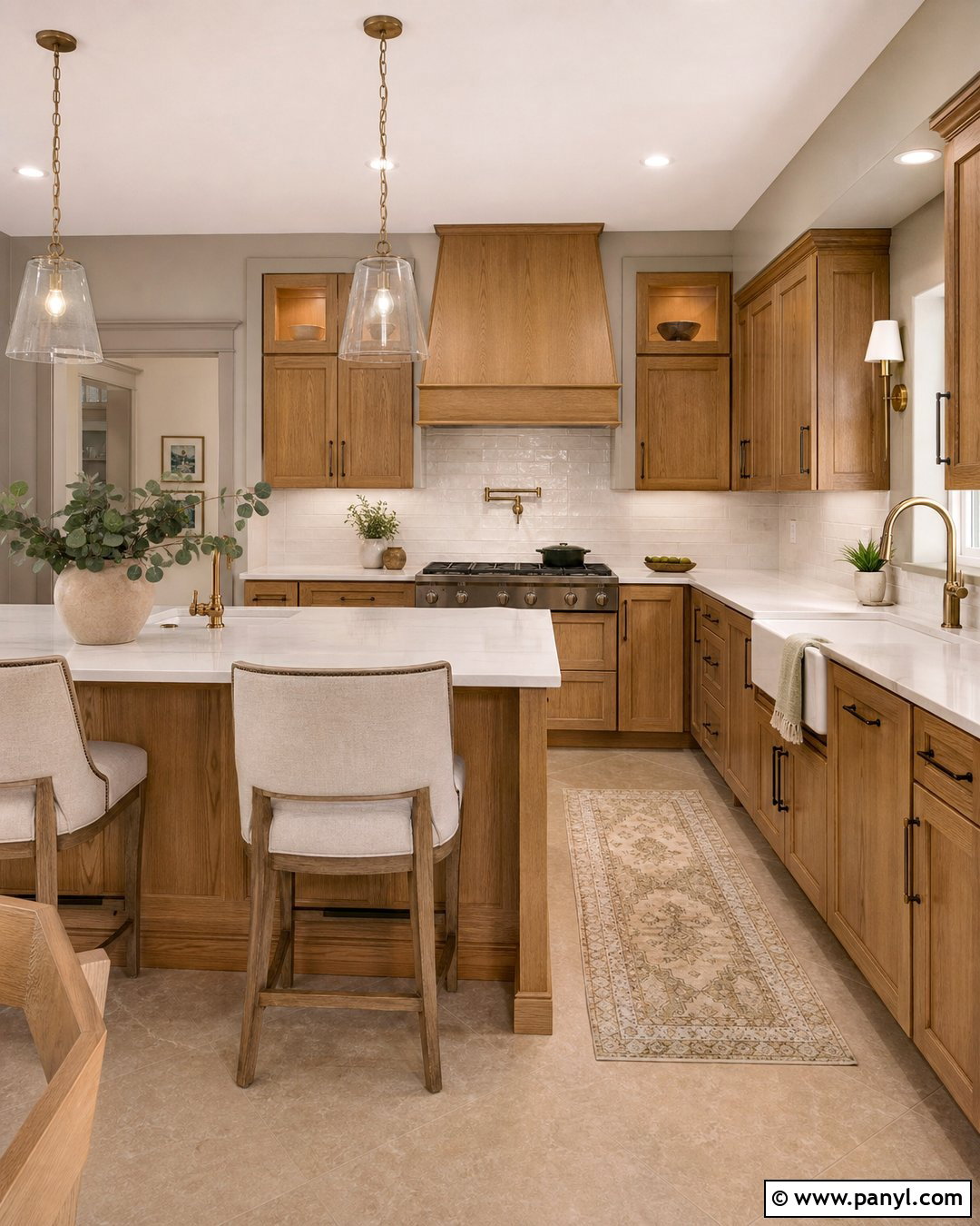 Soft Taupe Walls With Honey Oak Cabinets - 35 honey oak kitchen cabinets wall color ideas