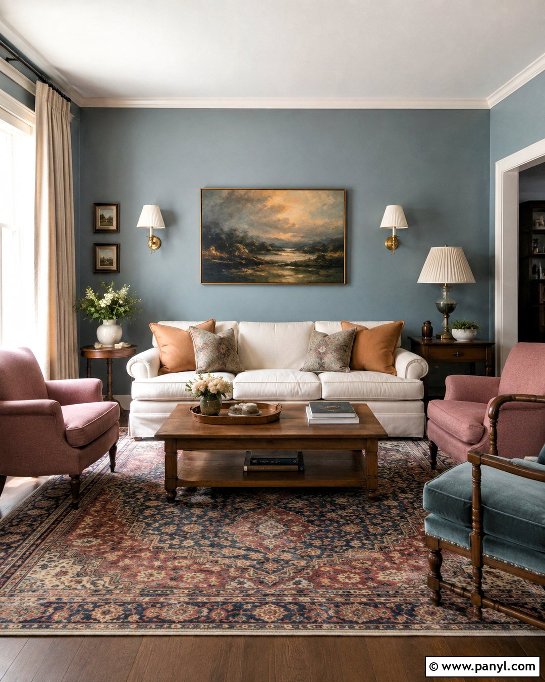 Soft Teal Sitting Room - 35 Sitting Room Paint Color Ideas