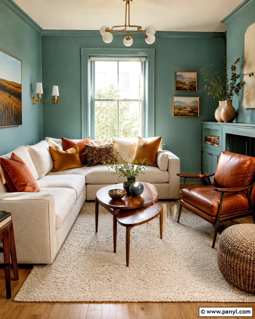 Soft Teal Small Living Room - 20 Wall Colours For Small Living Room Ideas