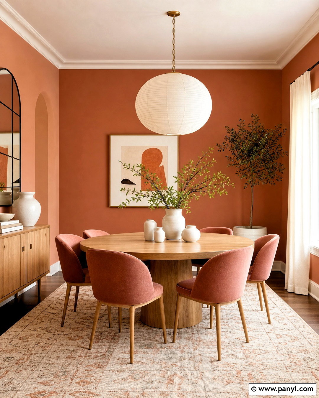 Soft Terracotta And Blush Dining Room - 20 terracotta dining room ideas