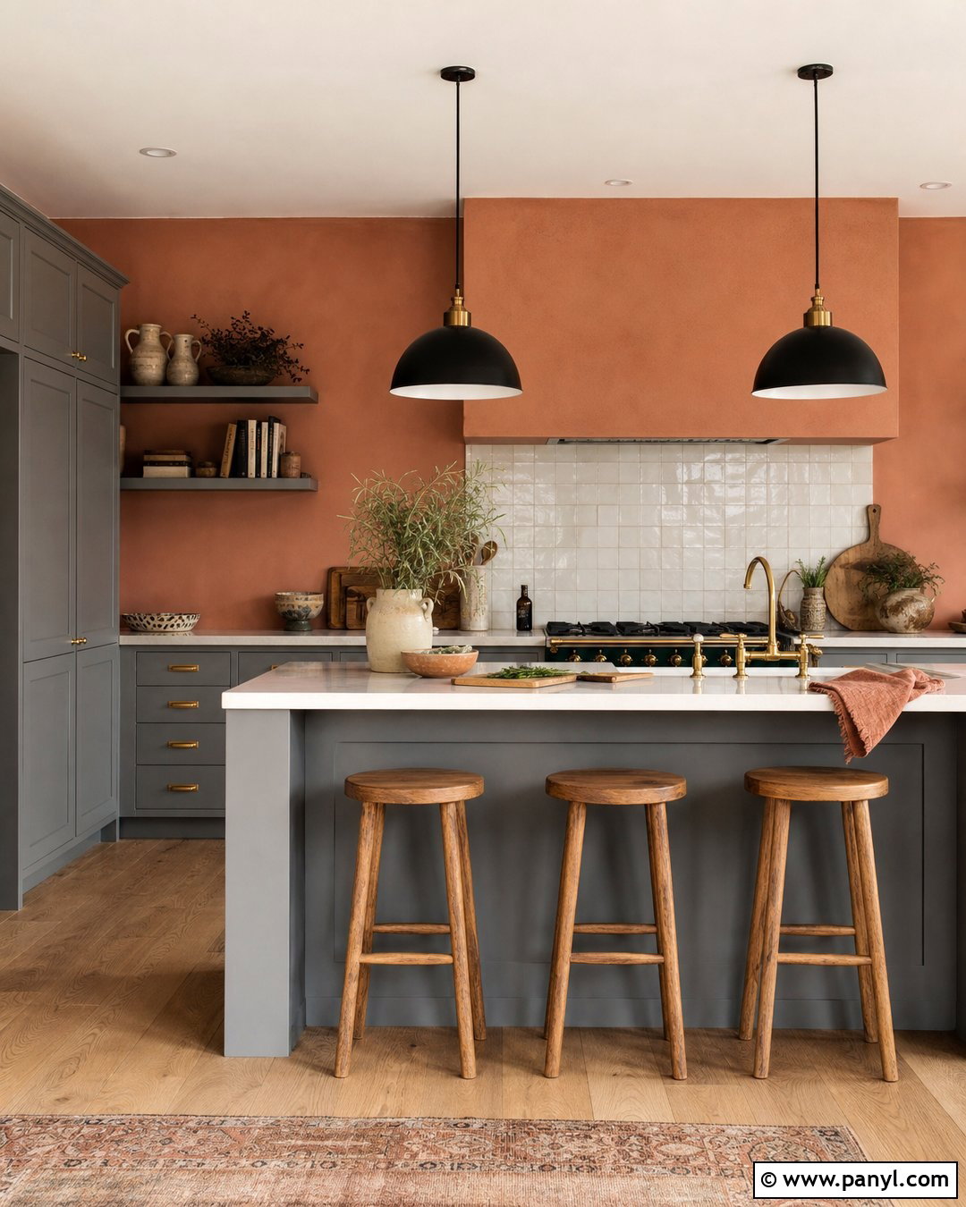 Soft Terracotta Kitchen Walls - 35 Kitchen Wall Colors With Grey Cabinets