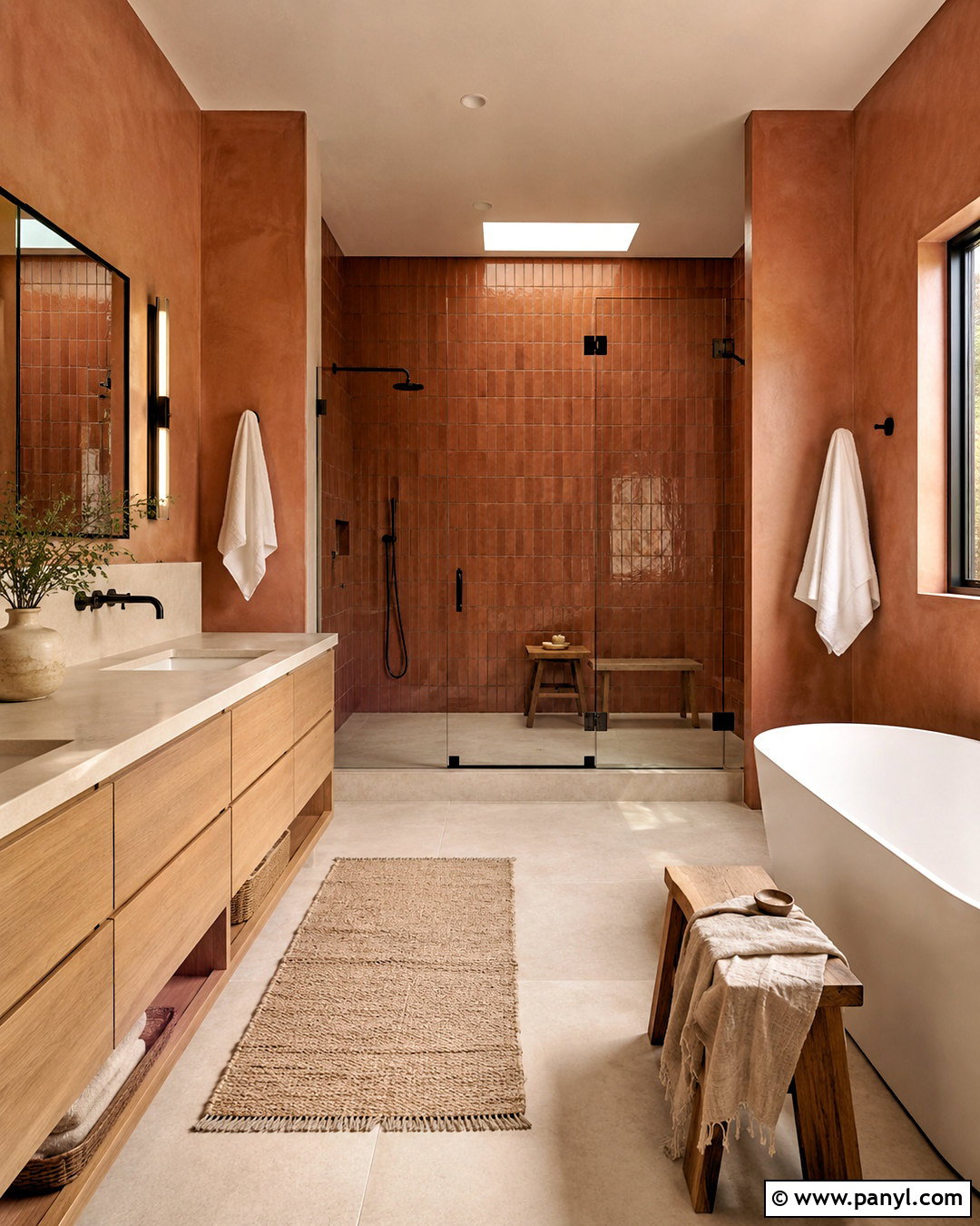 Soft Terracotta Master Bath - 20 master bath paint colors