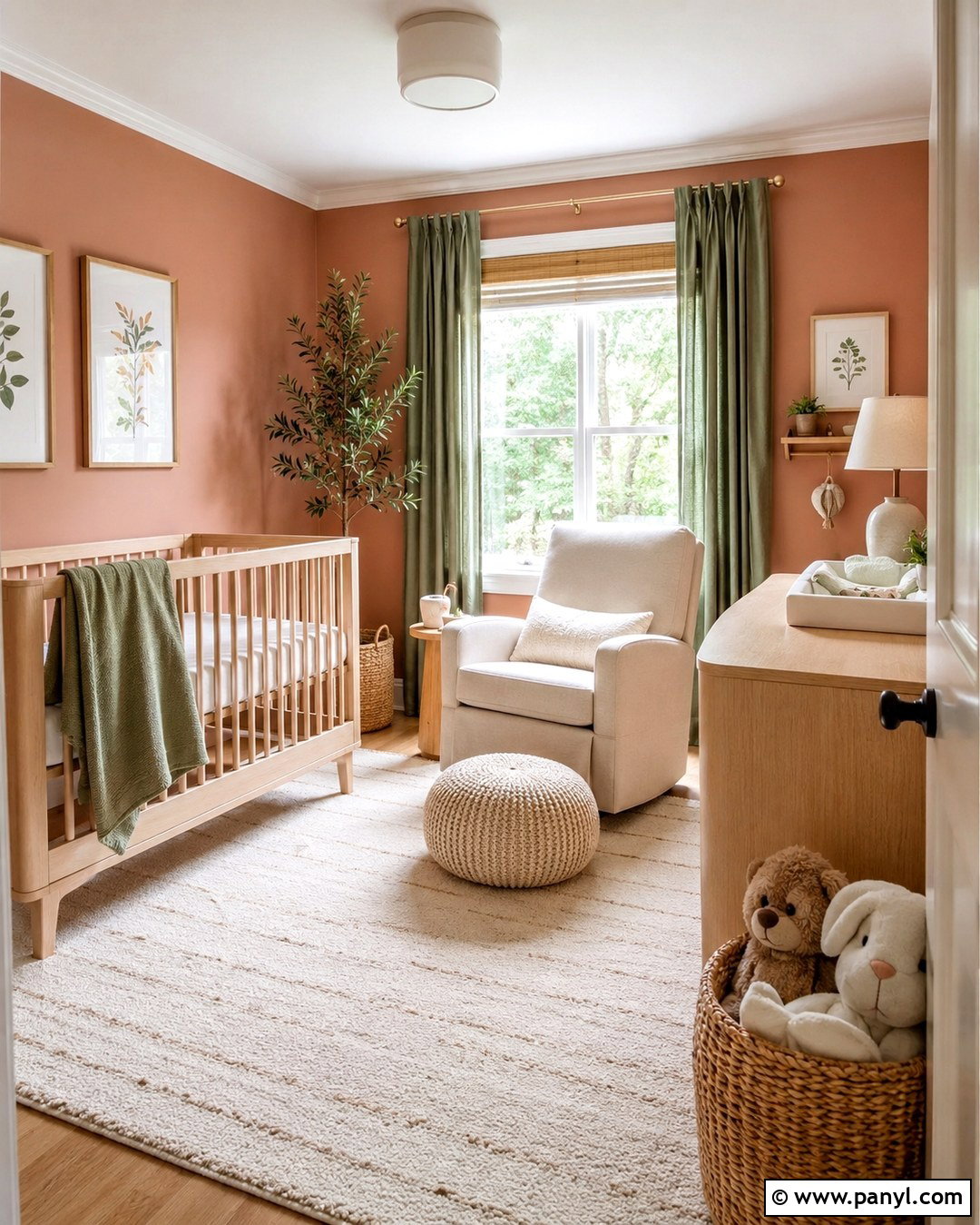 Soft Terracotta Nursery Wall - 20 terracotta interior wall ideas