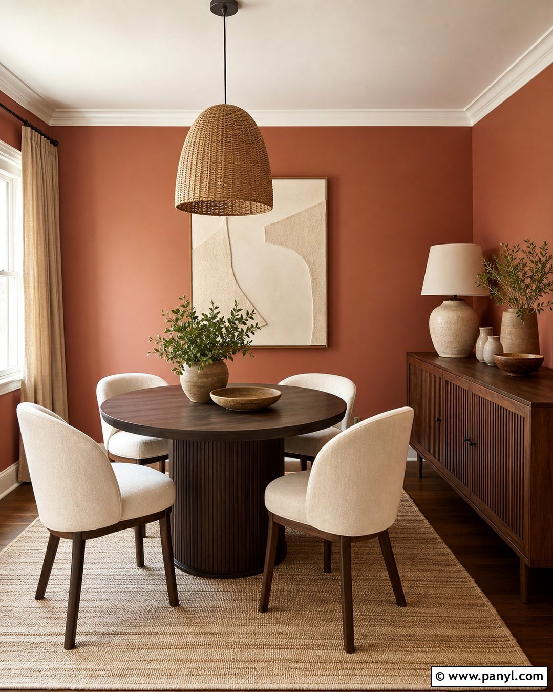 Soft Terracotta Wall Color For Small Dining Room - 30 small room wall color ideas