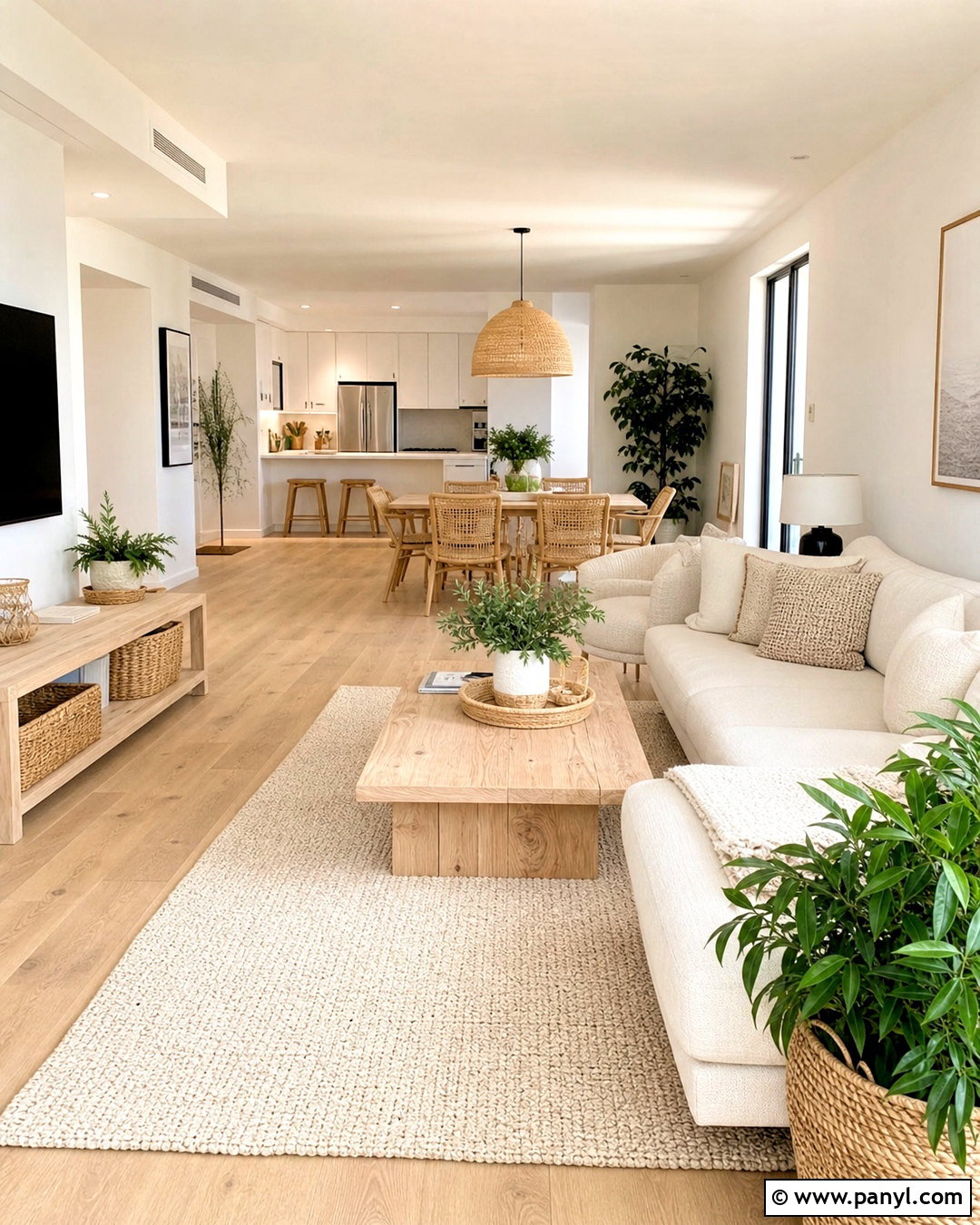 Soft White And Natural Wood Apartment Color Scheme - 20 apartment color schemes
