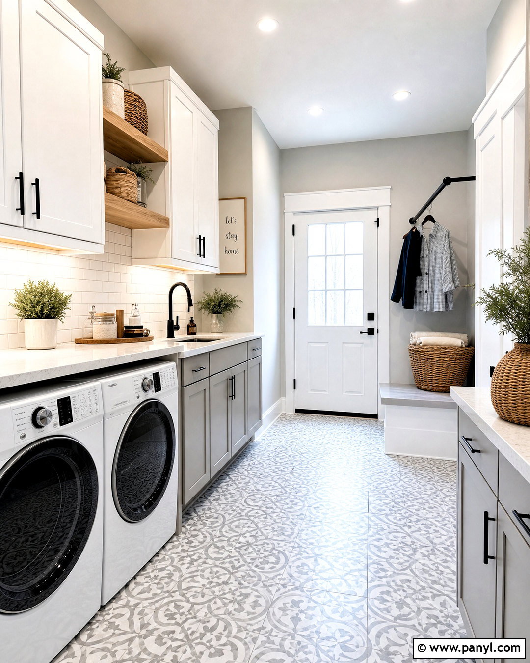 Soft White Gray Laundry Room - 20 white gray paint color ideas