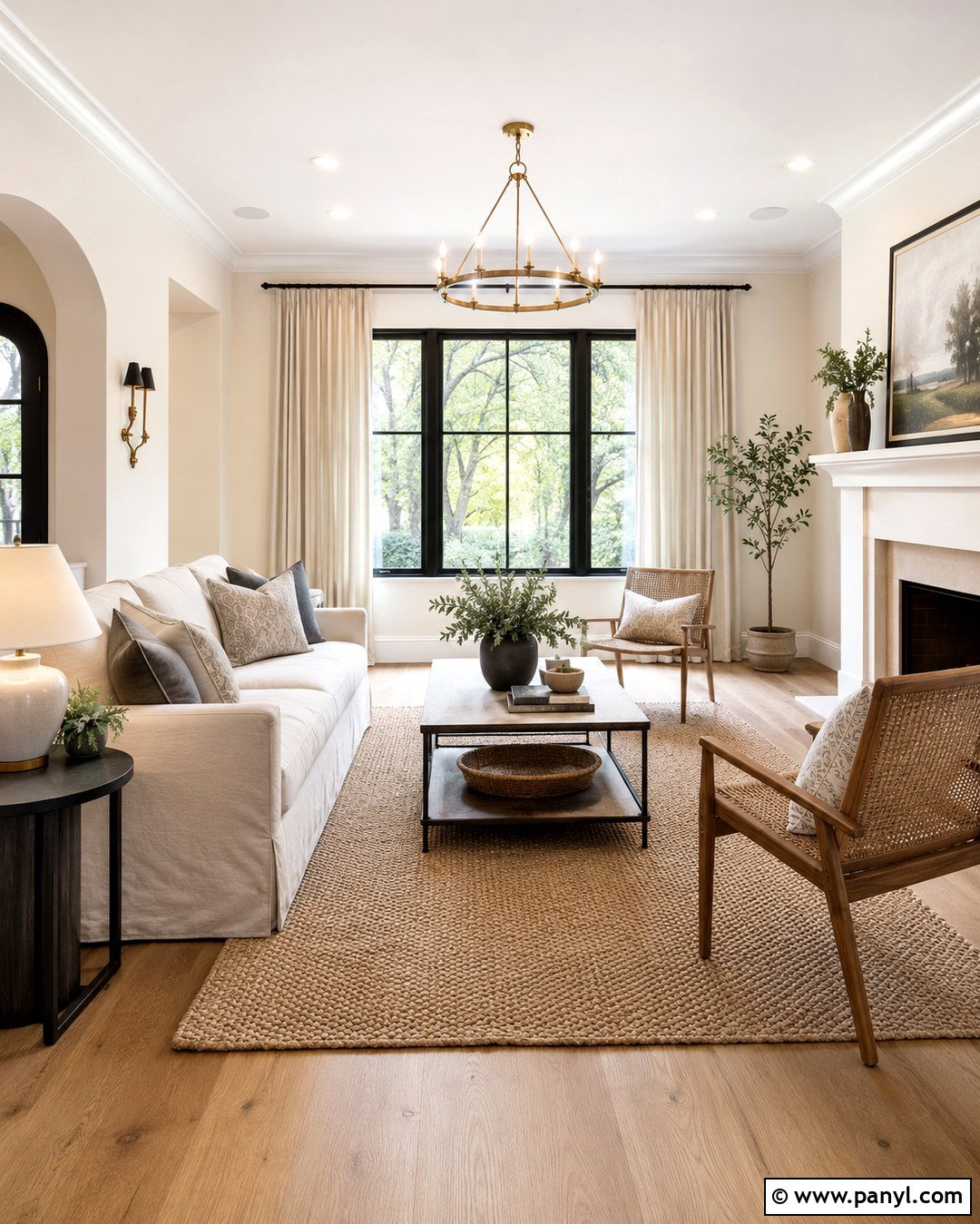Soft White Walls With Bright White Baseboards - 20 Wall And Baseboard Color Combinations