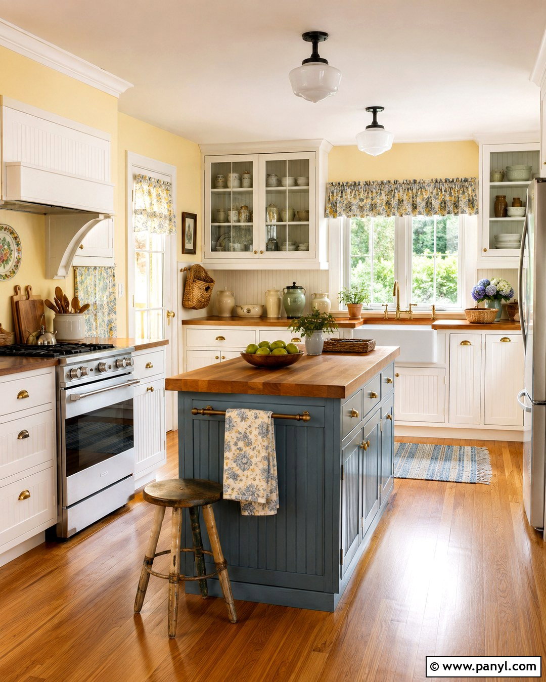 Soft Yellow Cottage Kitchen With White Cabinets - 20 Pale Yellow Kitchen Walls With White Cabinets