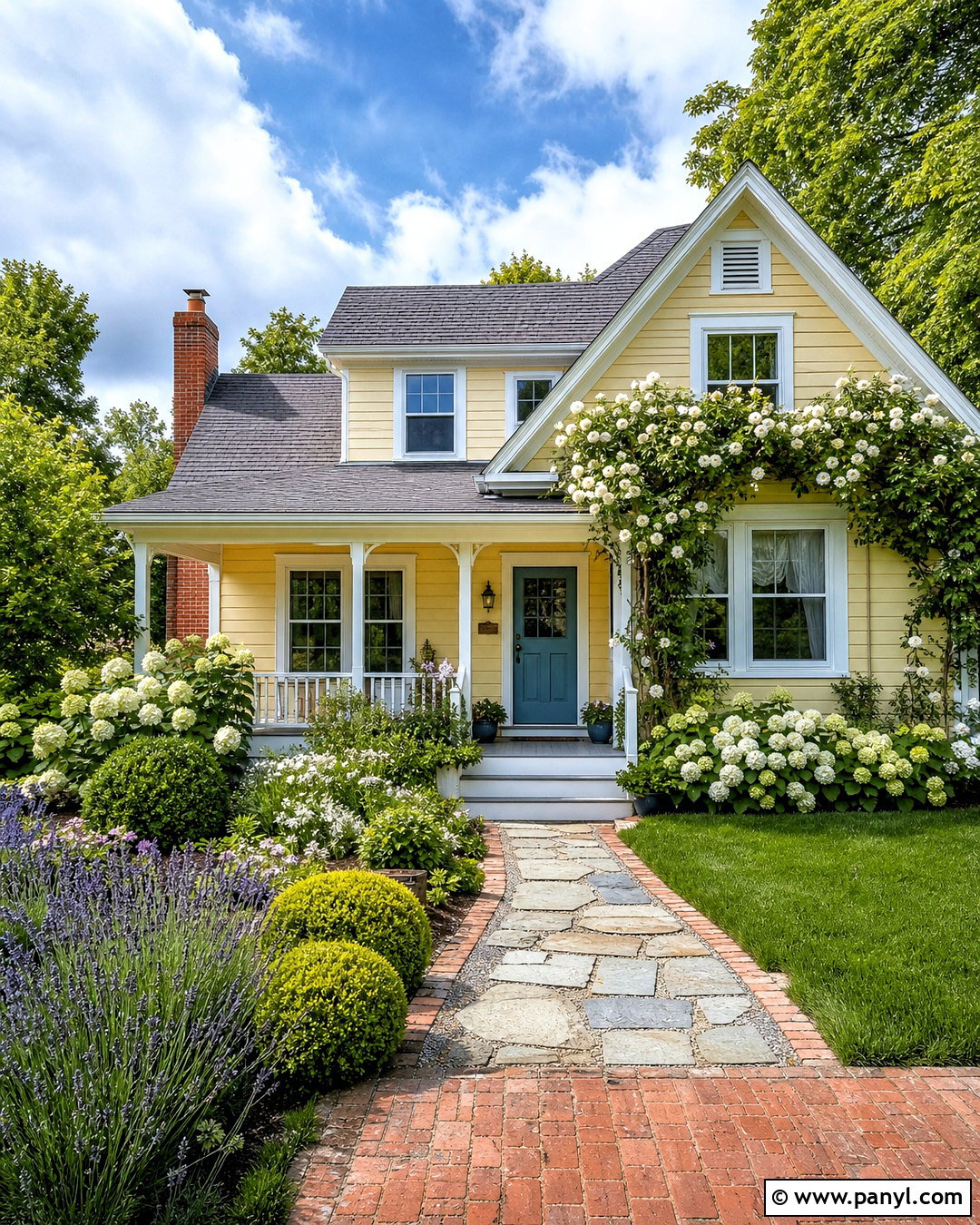 Soft Yellow Exterior With White Trim - 20 outdoor wall painting ideas exterior colors