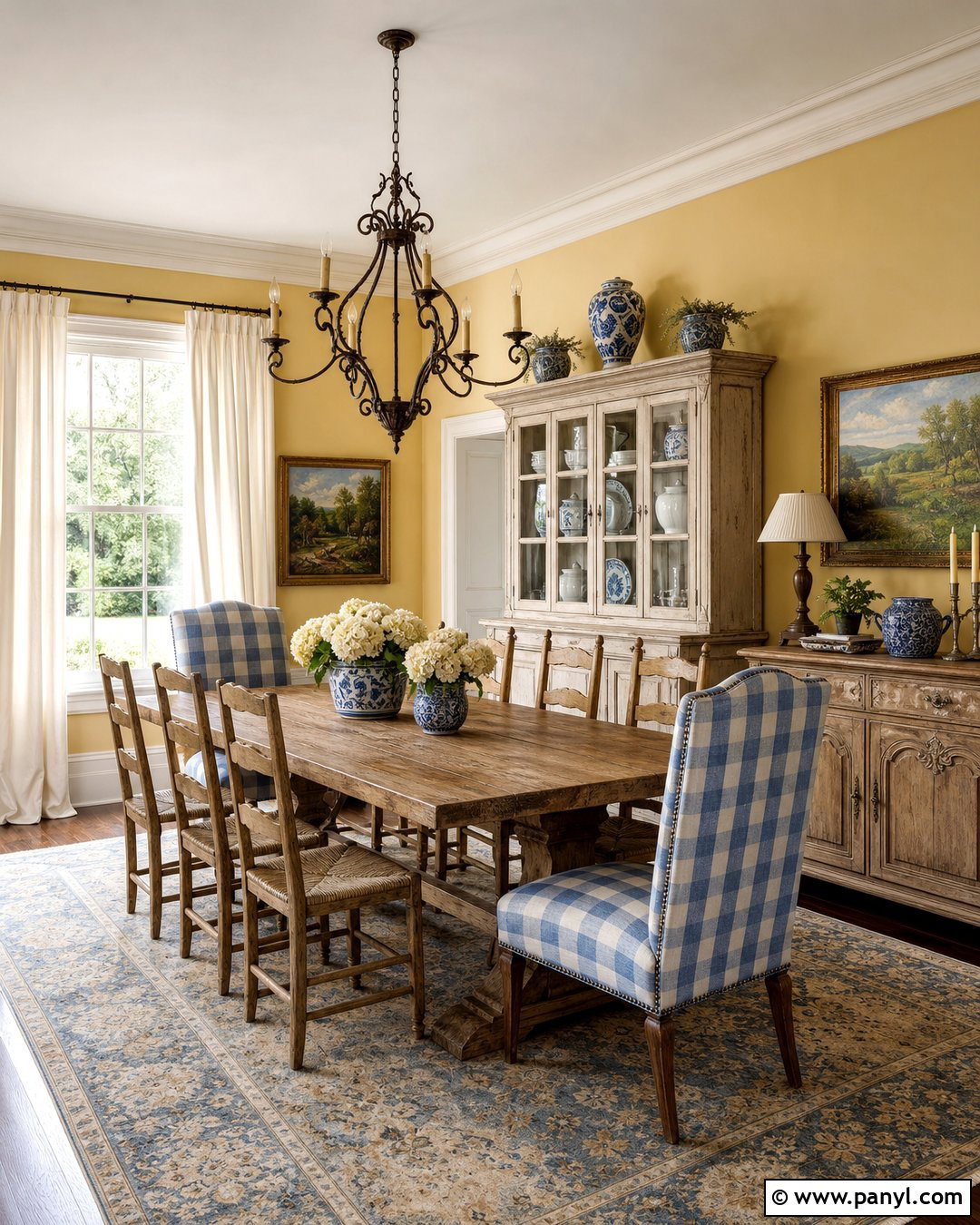 Soft Yellow French Country Dining Room - 20 French Country Yellow Walls