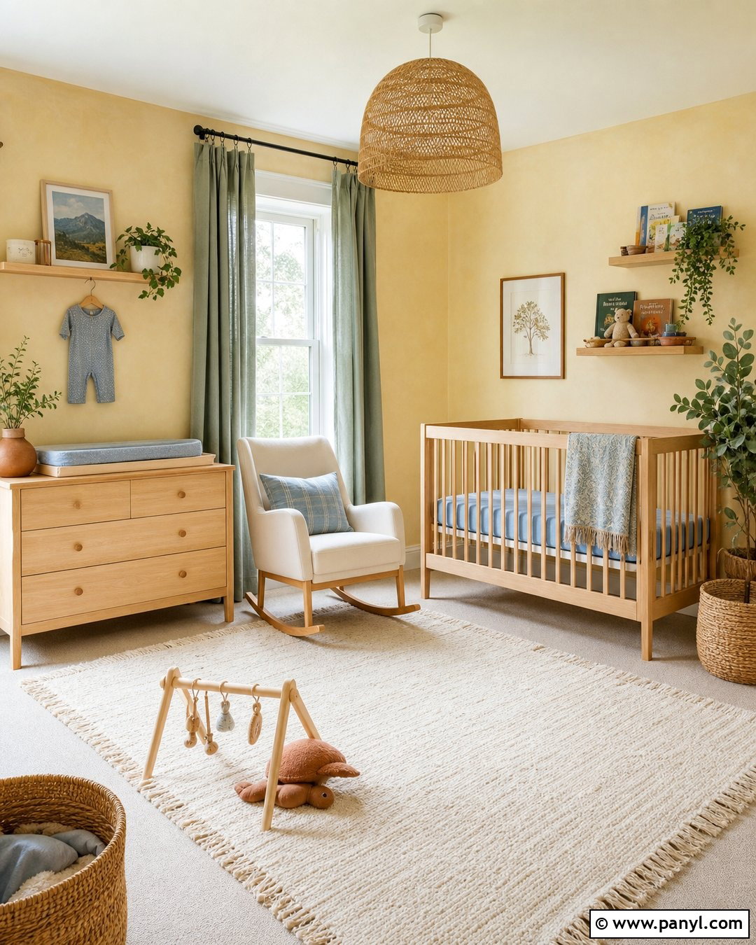 Soft Yellow Limewash Nursery - 25 Yellow Limewash Walls