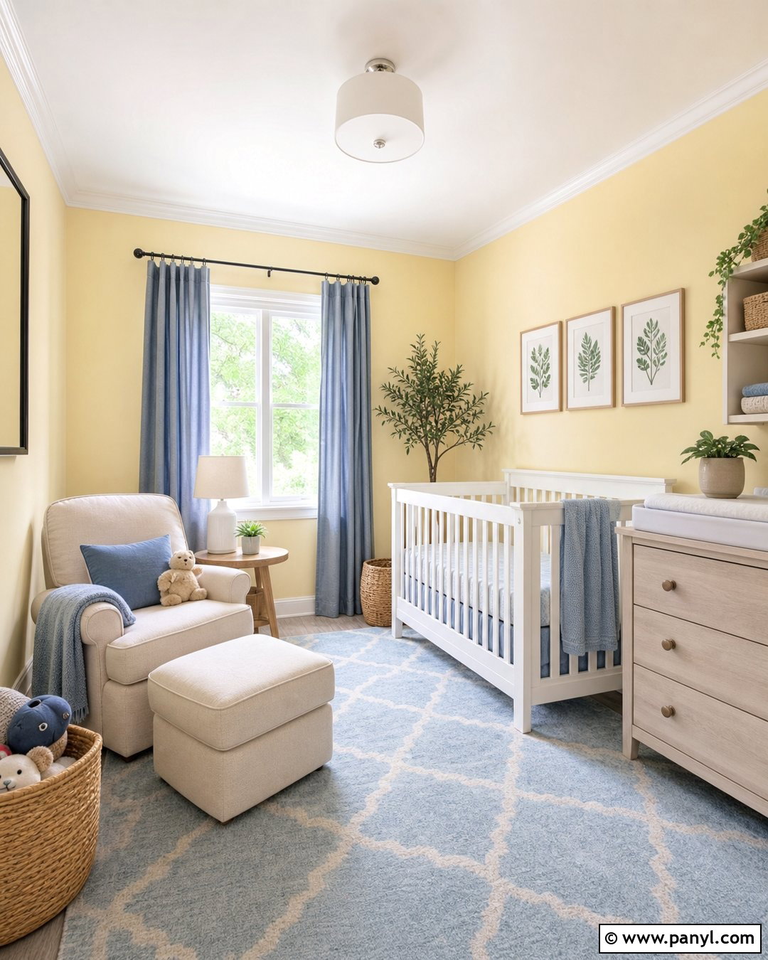 Soft Yellow Nursery Walls - 30 Nursery Wall Color Ideas