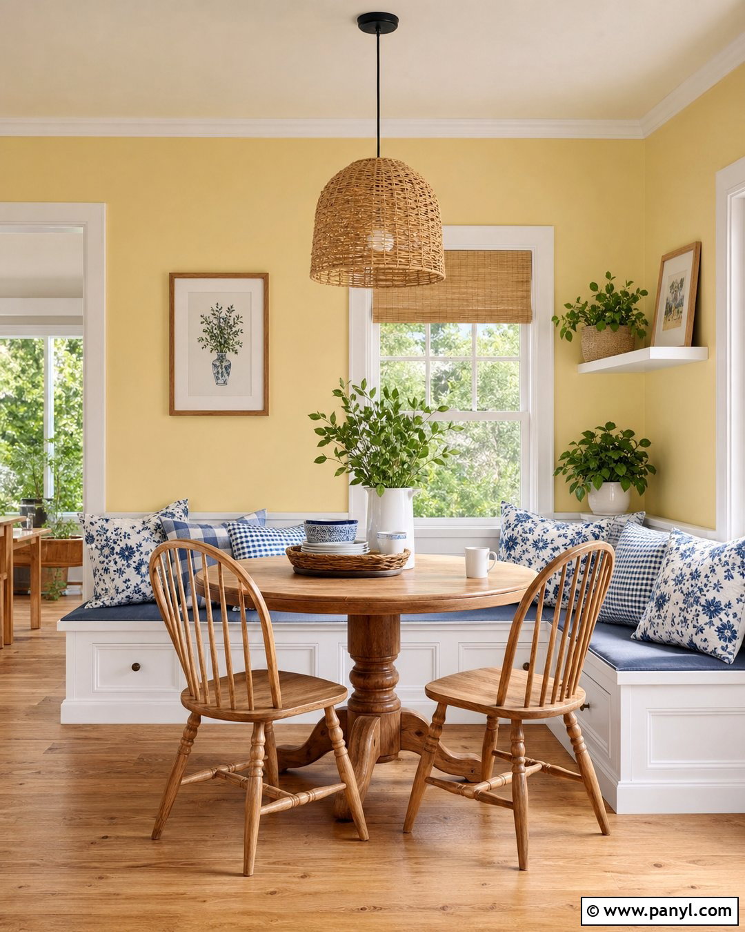 Soft Yellow Semi Gloss Breakfast Nook Walls - 30 Semi Gloss Paint On Walls