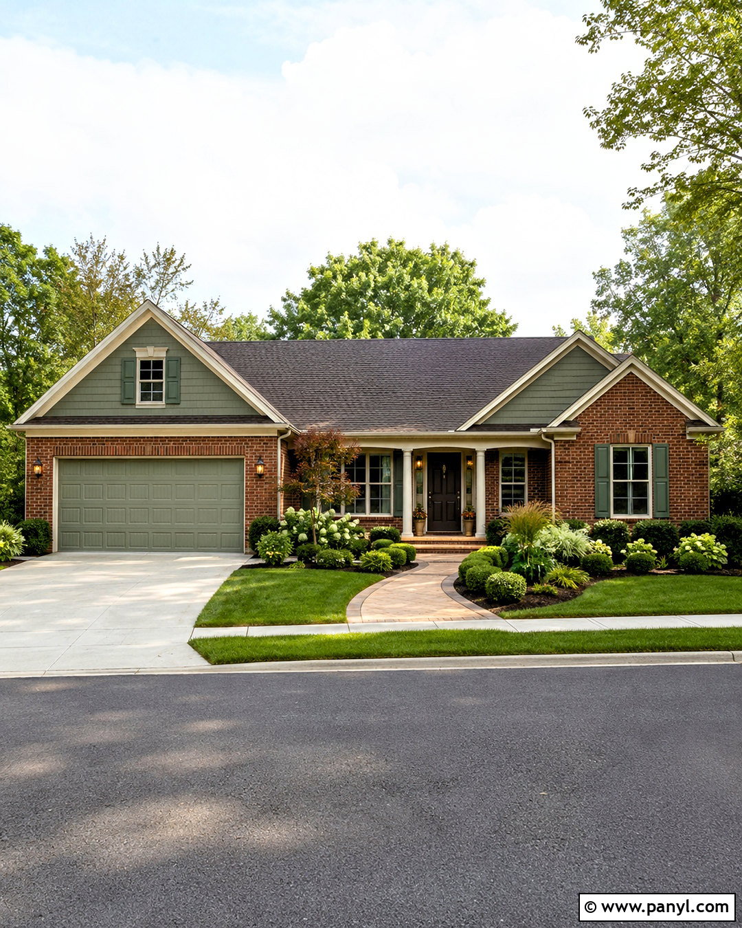 Softened Green Brick Ranch Exterior - 35 softened green sherwin williams ideas
